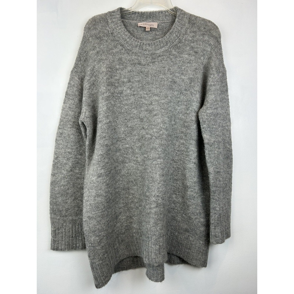 Philosophy Oversized Sweater Womens Small Gray Soft Cozy Capsule Minimalist